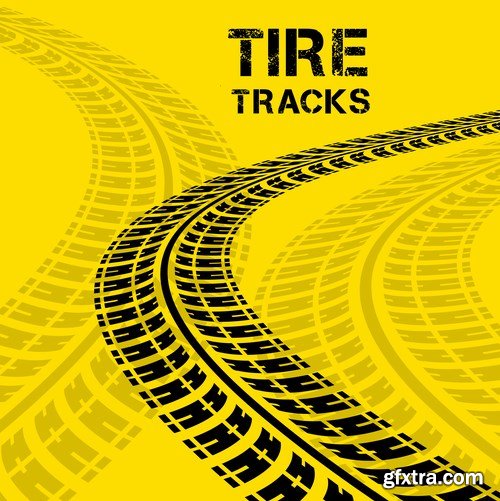 Tire tracks vector, 10 x EPS