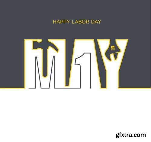 Vector - International Labor Day on May 1st