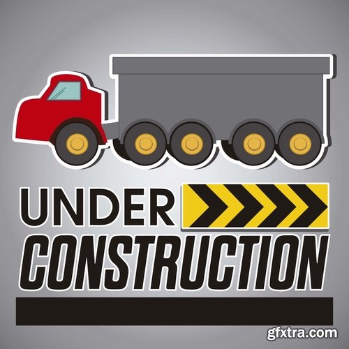 Collection of vector image of construction sign construction warning sign template 25 Eps