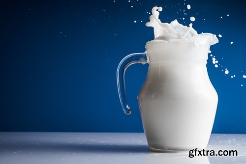 Collection of delicious milk dairy glass of yogurt bottle carafe 25 HQ Jpeg