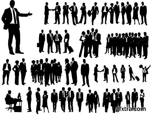 Business People Silhouettes - 25x EPS