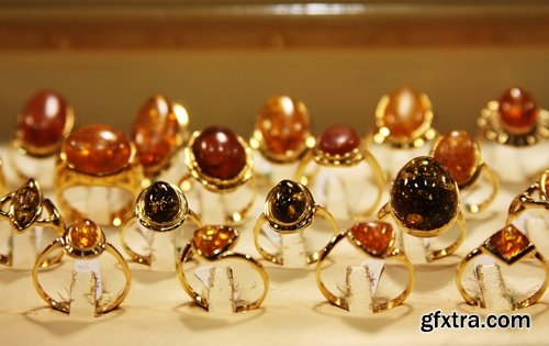 Collection of illustration of different luxury jewelry gold gemstone ring chain 25 HQ Jpeg