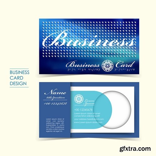 Vector image Collection of business card template visiting card #2-25 Eps