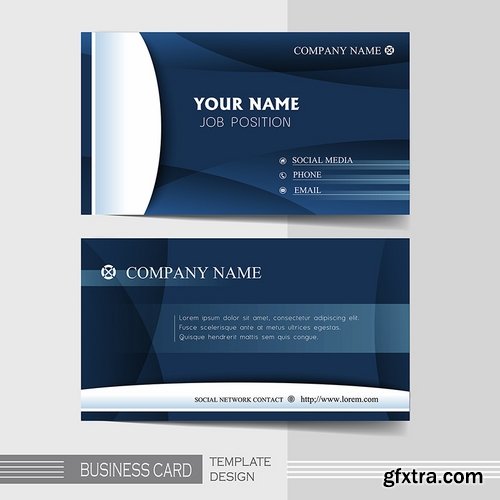 Vector image Collection of business card template visiting card #2-25 Eps