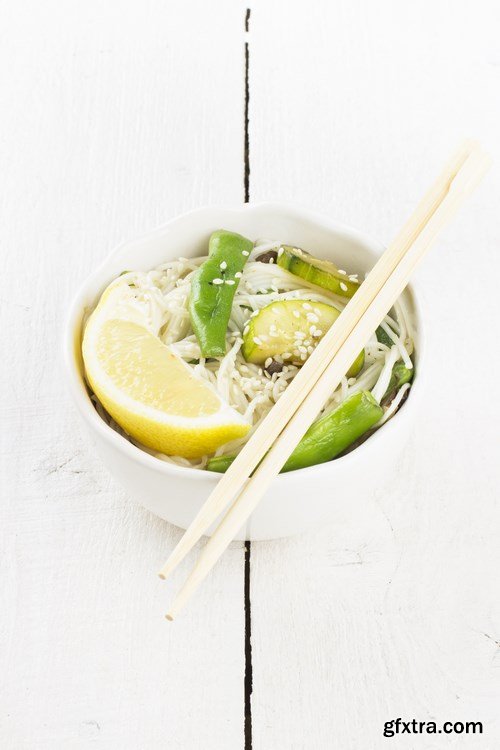 Asian noodles,green beans - 5 UHQ JPEG
