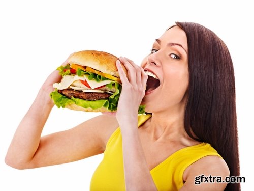 Collection of people eat burger sandwich lunch 25 HQ Jpeg