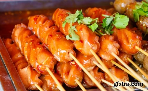 Collection of delicious fried sausage grill fire barbecue food 25 HQ Jpeg