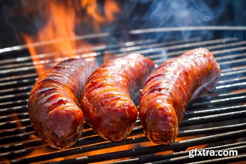 Collection of delicious fried sausage grill fire barbecue food 25 HQ Jpeg