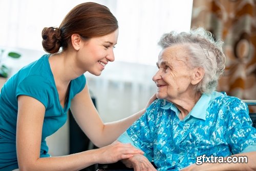 Collection of nurse nursing old people help the old man old woman 25 HQ Jpeg