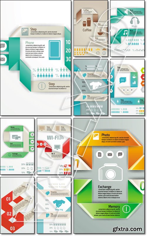 Colorful infographics for your business presentations. Can be used for info graphics, graphic or website - Vector