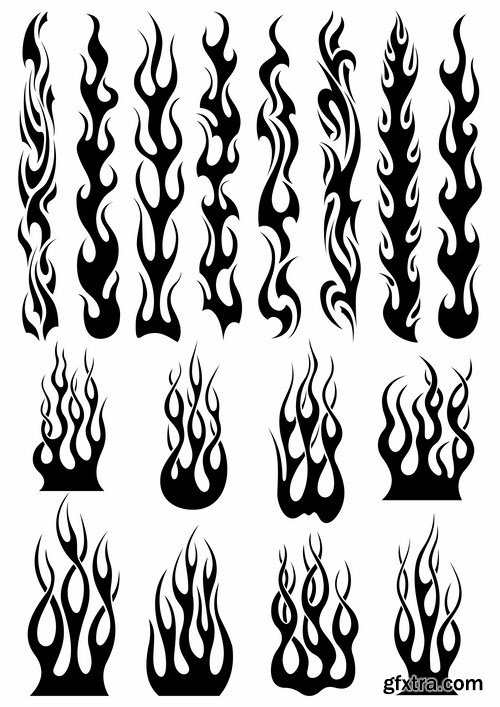 Flames tattoo design - 10 EPS