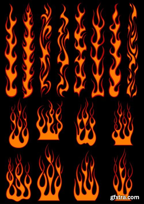 Flames tattoo design - 10 EPS