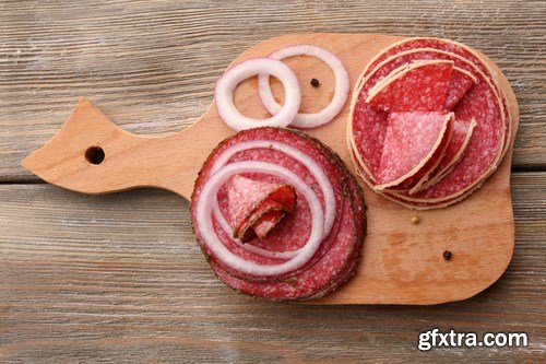 Sliced salami with chili pepper - 10 UHQ JPEG