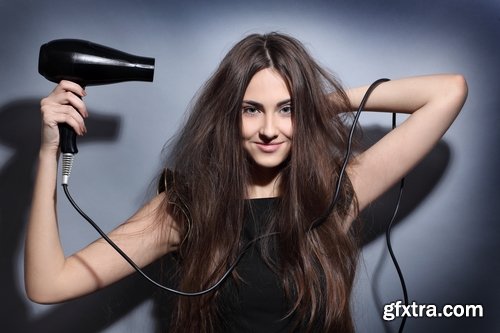 Collection girl woman and a hairdryer 25 HQ Jpeg