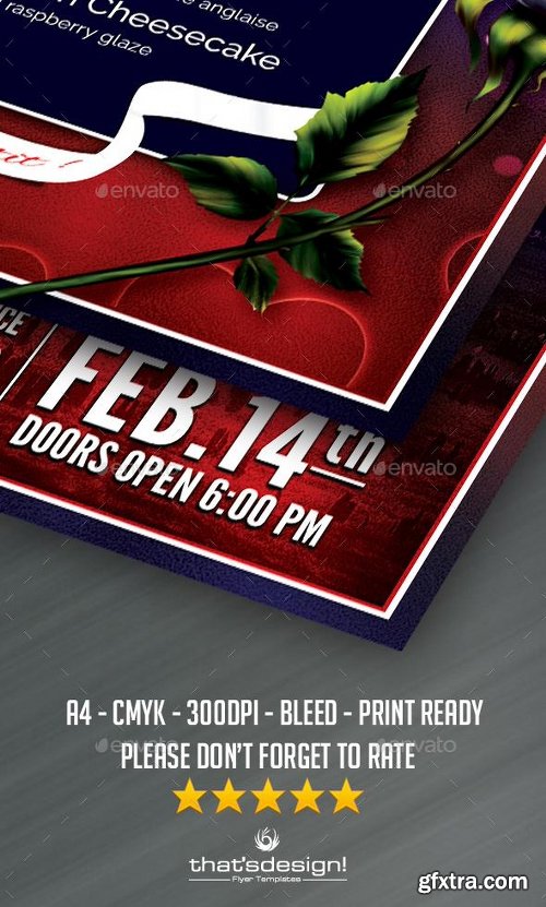 Graphicriver Valentines Day Flyer + Menu Bundle V3 14367876