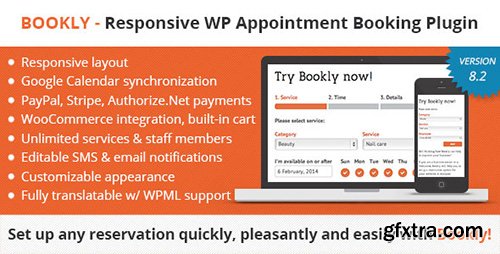 CodeCanyon - Bookly v8.2 - Book Appointments, Book Services, Book Anything! Easy and Fast Booking for Your Clients! - 7226091