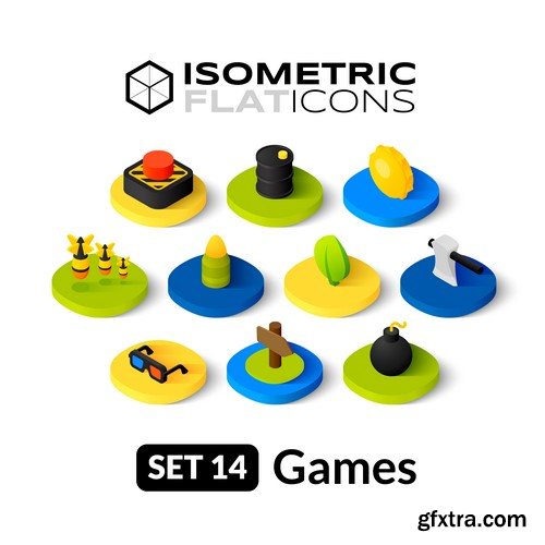 Isometric Flat Icons - 20x EPS