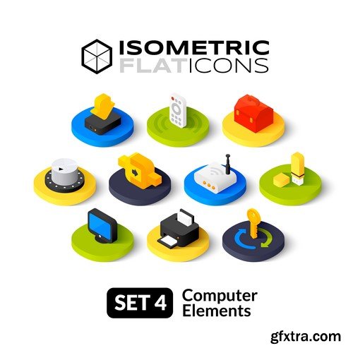 Isometric Flat Icons - 20x EPS