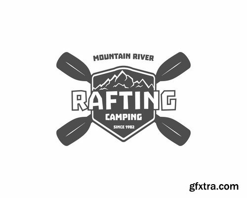 Rafting Travel Collection - 25 Vector