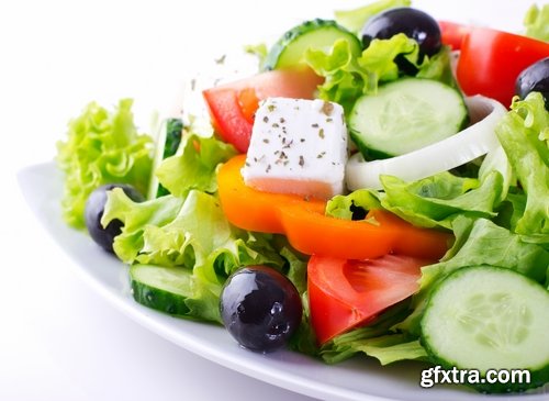 Collection of various salad ingredients fruit vegetables 25 HQ Jpeg
