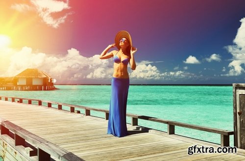 Collection of vacation tourism holiday island beach sea ocean sky sunset tree 25 HQ Jpeg