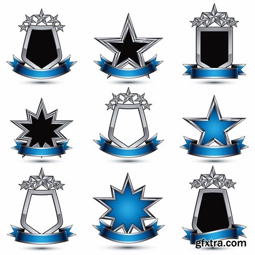 Collection sticker sticker poster banner logo icon vector image 16 EPS