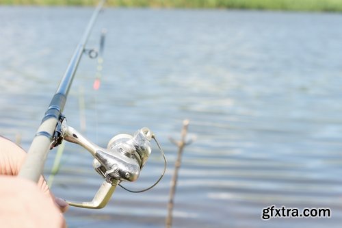 Collection and a spinning reel fishing rod fishing line 25 HQ Jpeg