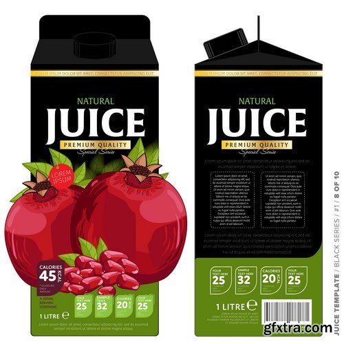 Template Packaging Design Passion Fruit Juice 2 - 14xEPS