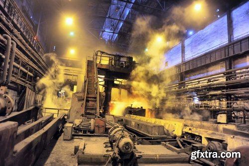 Collection steelmaker metallurgical blast furnace melting metal factory factory worker 25 HQ Jpeg