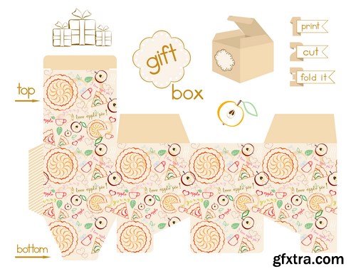 Printable Gift Box - 11 EPS