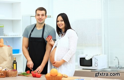 Collection of healthy food food for pregnant fruits vegetables apple juice vitamins 25 HQ Jpeg