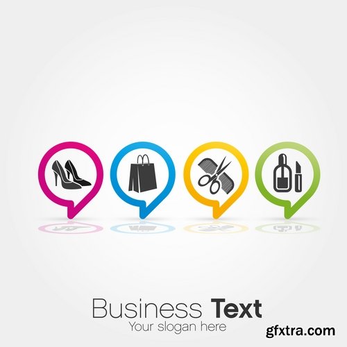 Collection of business logo company sale purchase trade turnover 25 EPS