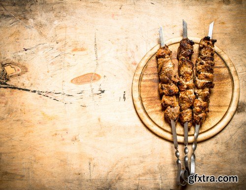 Kebab and garnish - 27xUHQ JPEG Photo Stock