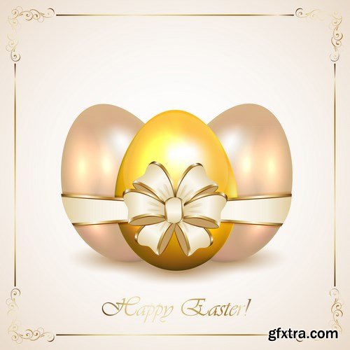 Easter eggs, Easter rabbit & bunny - Happy Easter 7 - Set of 30xEPS,AI Professional Vector Stock