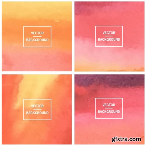 Abstract gradient set colorful blurred vector background - 18 EPS