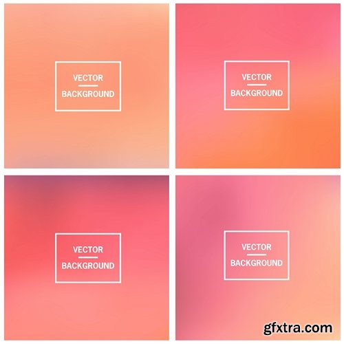 Abstract gradient set colorful blurred vector background - 18 EPS