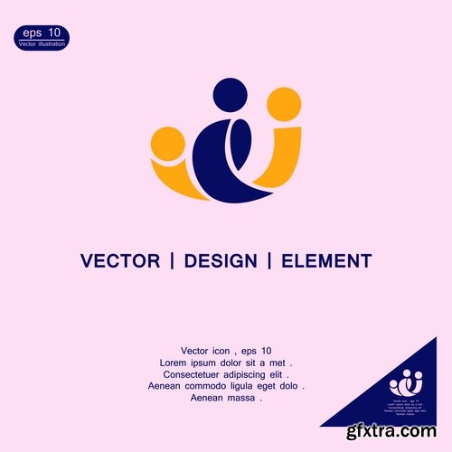 Logo icon business element advertising poster signboard 3-25 EPS