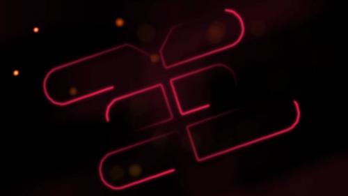 Neon Abstract Stroke Logo Reveal - 12950035