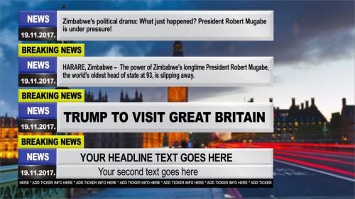 Modern breaking news graphic pack - 11018567