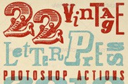 Vintage Letterpress Photoshop Actions