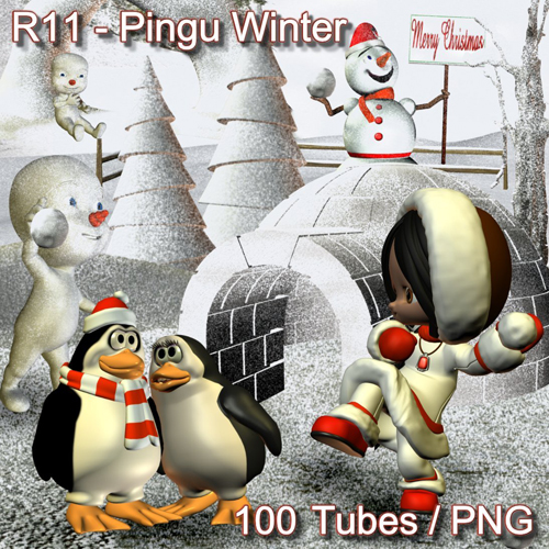 Scrap-kit - Pingu Winter