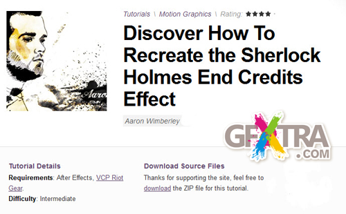 AE Tuts+ Discover How To Recreate the Sherlock Holmes End Credits Effect 