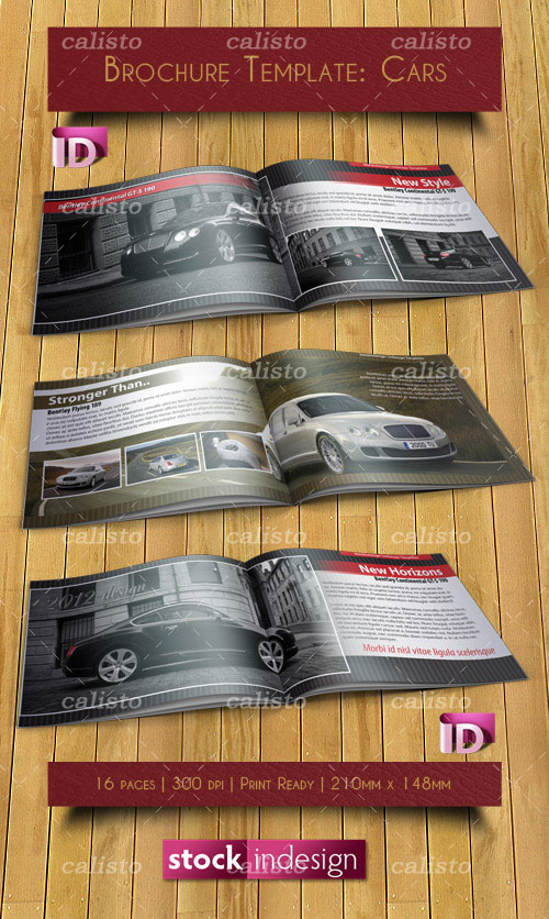 InDesign Brochure Template: Cars