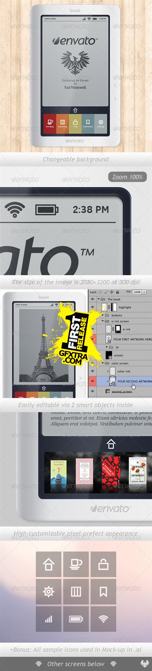 GraphicRiver: E-ink Reader Mock-up