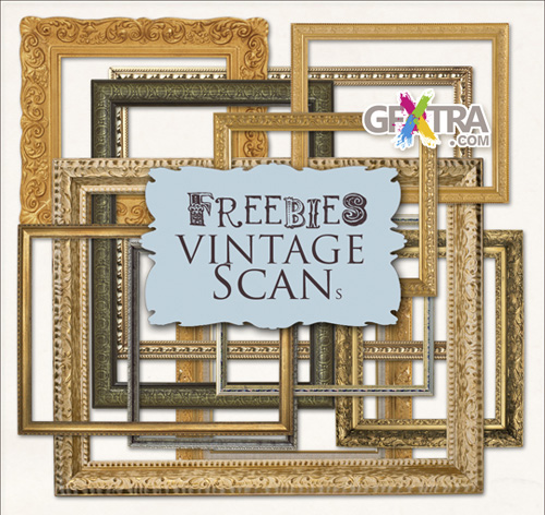 Scrap kit - Golden Classic Frames and Garnish moldings