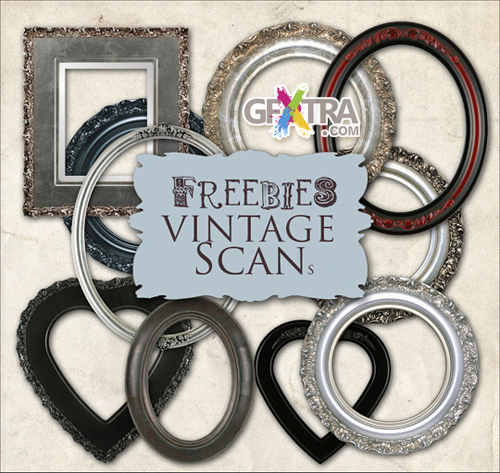 Scrap kit - Collection of various Frames in Vintage style
