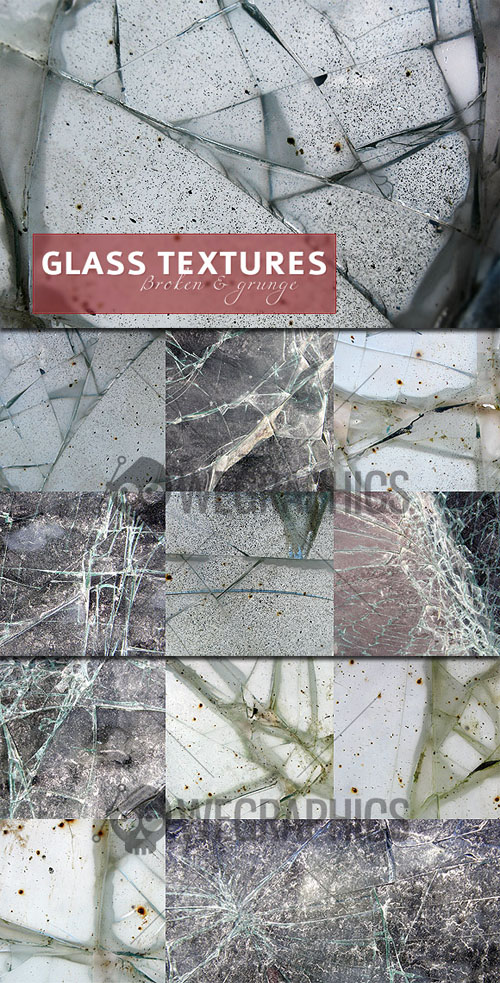 WeGraphics - Broken and grunge glass textures
