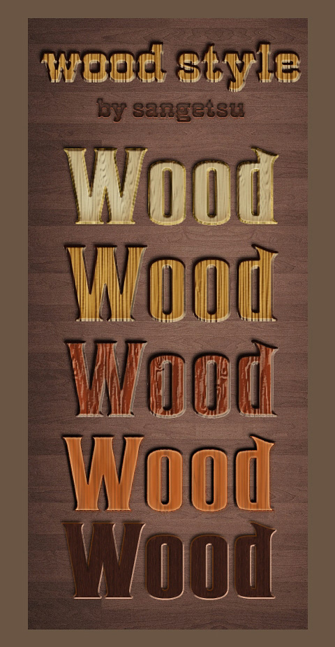 Wood Styles for Photoshop