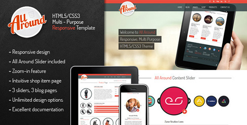ThemeForest - All Around - Responsive Rounded HTML5/CSS3 Theme - RIP