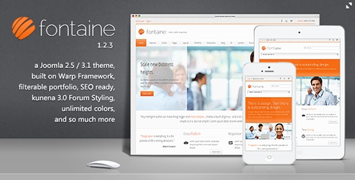 ThemeForest - Fontaine v1.2.2 - Clean Responsive Joomla Template